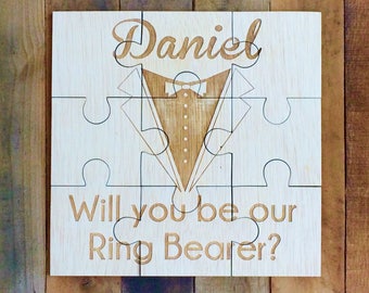 Ring Bearer Puzzle Invitation, Ring Bearer, Ring Bearer Proposal, Asking, Wedding Invitation, Boy, Will You Be Our Ring Bearer Puzzle Card