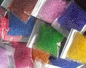 6 mm Turkish Gourd Light Bead, Bead No hole , Acrylic Bead, i Zucca Perle - Calabaza Lumparas Grano - Kürbislampe Korn