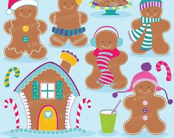 80% OFF SALE 80 Percent 0FF Sale Gingerbread man clipart commercial use, vector graphics, digital clip art, digital images - Cl597