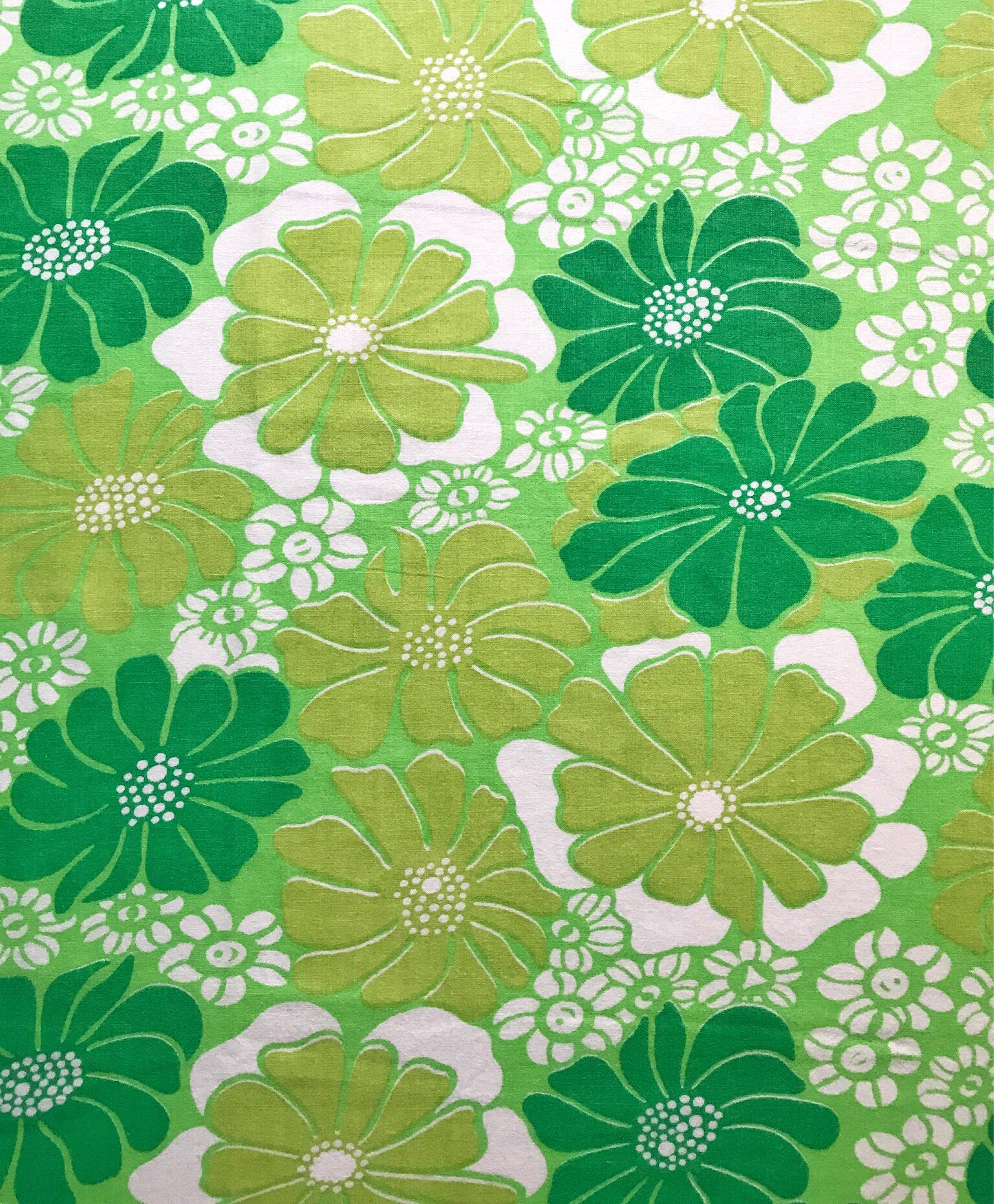 Floral fabric 70s vintage fabric swedish fabric mod retro pattern