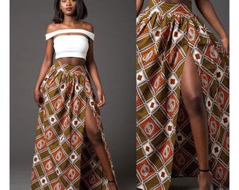 African clothing African skirt, African maxi skirt African dresses the African shop African print skirt Afrocentric clothing(TARA maxi skirt