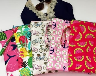 Pick Any 2 Wet Bags, Swimsuit bags, Waterproof Bag, Bikini Bag, Cloth Diaper Bag, Summer Swim Bag, Beach Bag, Zipper Pouches, Gift Under 40