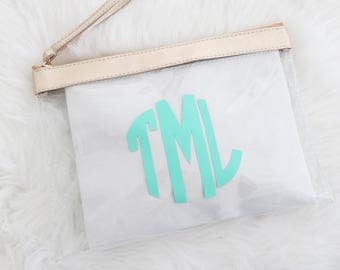 Monogram Clear Stadium Bags - Personalized Bags