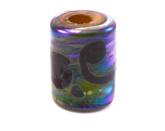 Silver Loop de Loop Handmade Glass Lampwork Bead