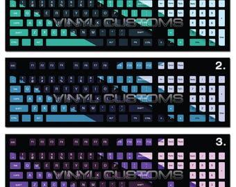 PC Keyboard Stickers for Mechanical Keyboard Keycaps Large Letters (Style C13-C15)