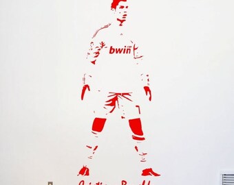 ON SALE CRISTIANO Ronaldo Real Madrid Fc Footballer Vinyl Wall Sticker Mural Decal Large wall Art Jrd2