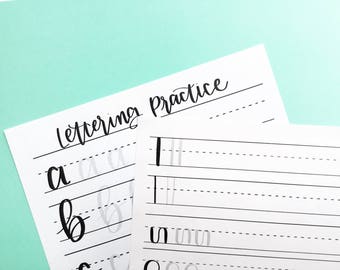 Hand Lettering Practice Sheets, Learn Hand Lettering, Hand Lettering Worksheets, Hand Lettering Alphabet Sheets, Hand Lettering Practice
