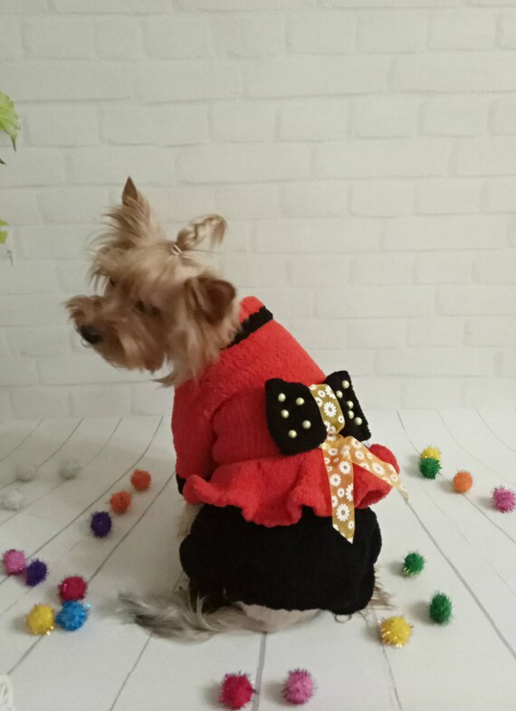 dog costume dress for dog hand knitted dog dog clothes sweater