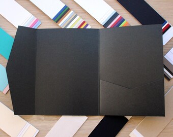 Metallic Pocket Envelopes Many Colours Available, Pocket Invitations A5, Pocket Wedding Invitations, DIY Wedding Invitations
