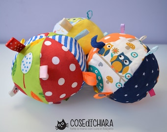 Ball with rattle toy-patchwork