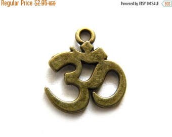 HALF PRICE 10 Small Bronze Om Charms