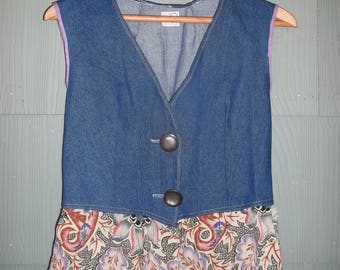 Womens denim vest | Etsy