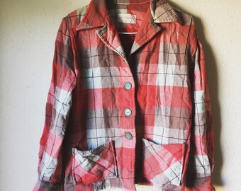 XS/S 49er wool shirt jacket Western Star 1940s 40s 1950s 50s midcentury workwear work wear women's wool shirt jacket XS S extra small fitted