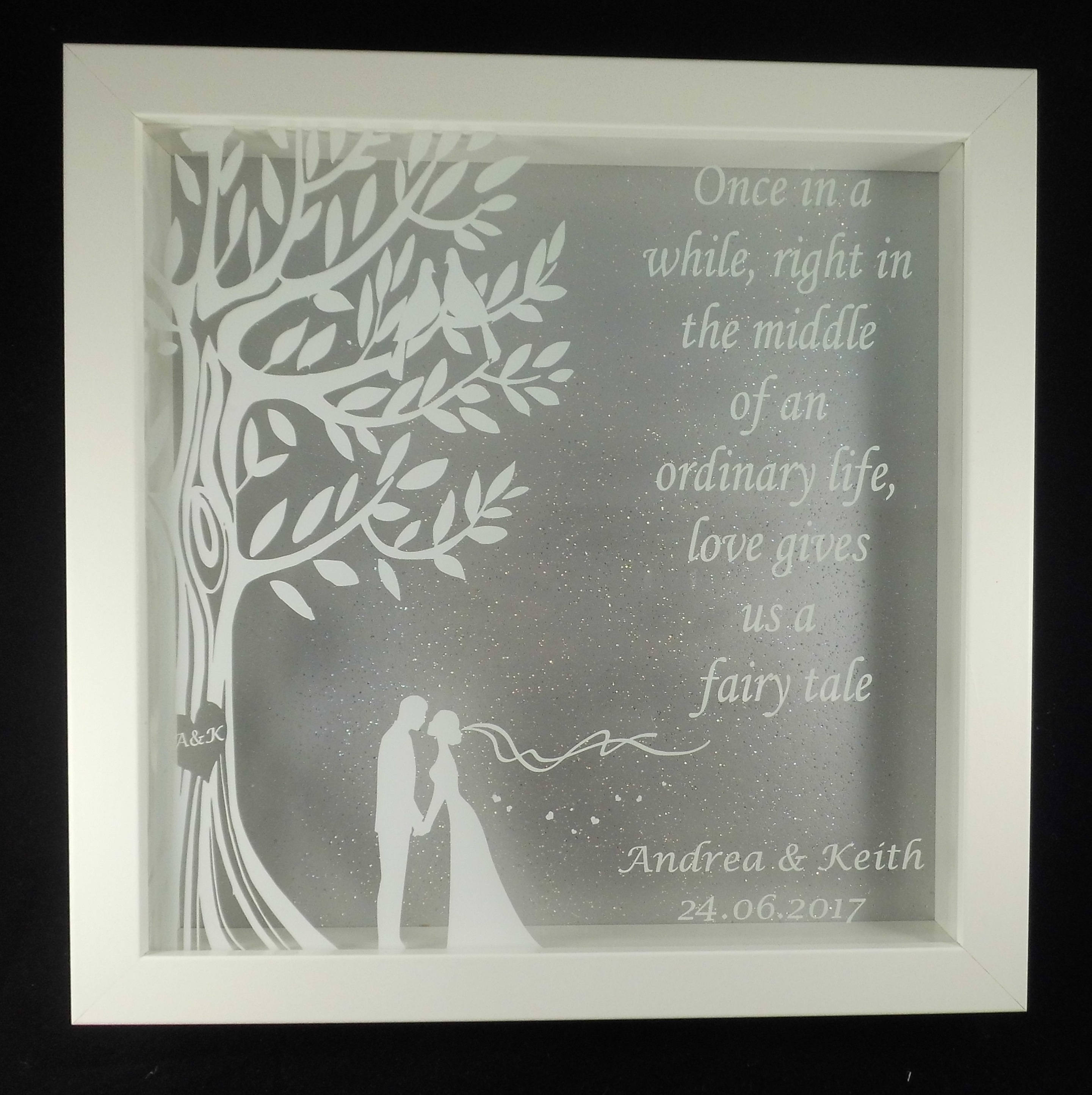 Personalised Wedding Keepsake Frame/wedding gift/wedding