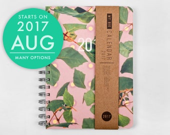2017 2018 Planner with a high quality paper! Colorful leaves A5 Diary! Weekly daily Calendar Calendario Kalender Agenda Journal! August