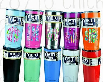 Lilly Pulitzer Monogram Decal | Yeti Decal | RTIC Decal | Corkcicle Decal | Yeti Decal for Women | Custom Tumbler | Vinyl Decal