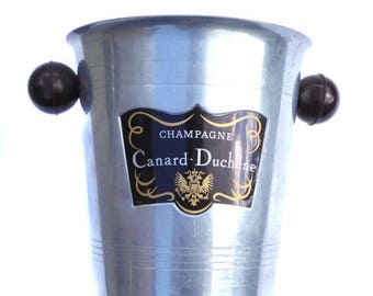 ON SALE 30% RARE Champagne Bucket "Canard - Duchene" 1970 - Wine Cooler. Champagne Cooler. Made in France. French Vintage