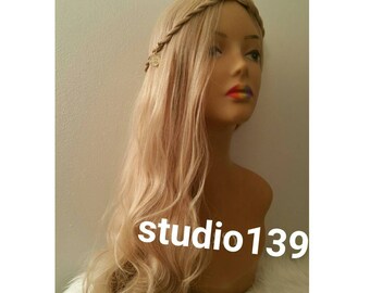 Game of Thrones Cosplay Wig Daenerys Targaryen khaleesi Long Curly Hair ash blonde goodness Halloween wig