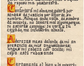 The 23rd Psalm in Spanish