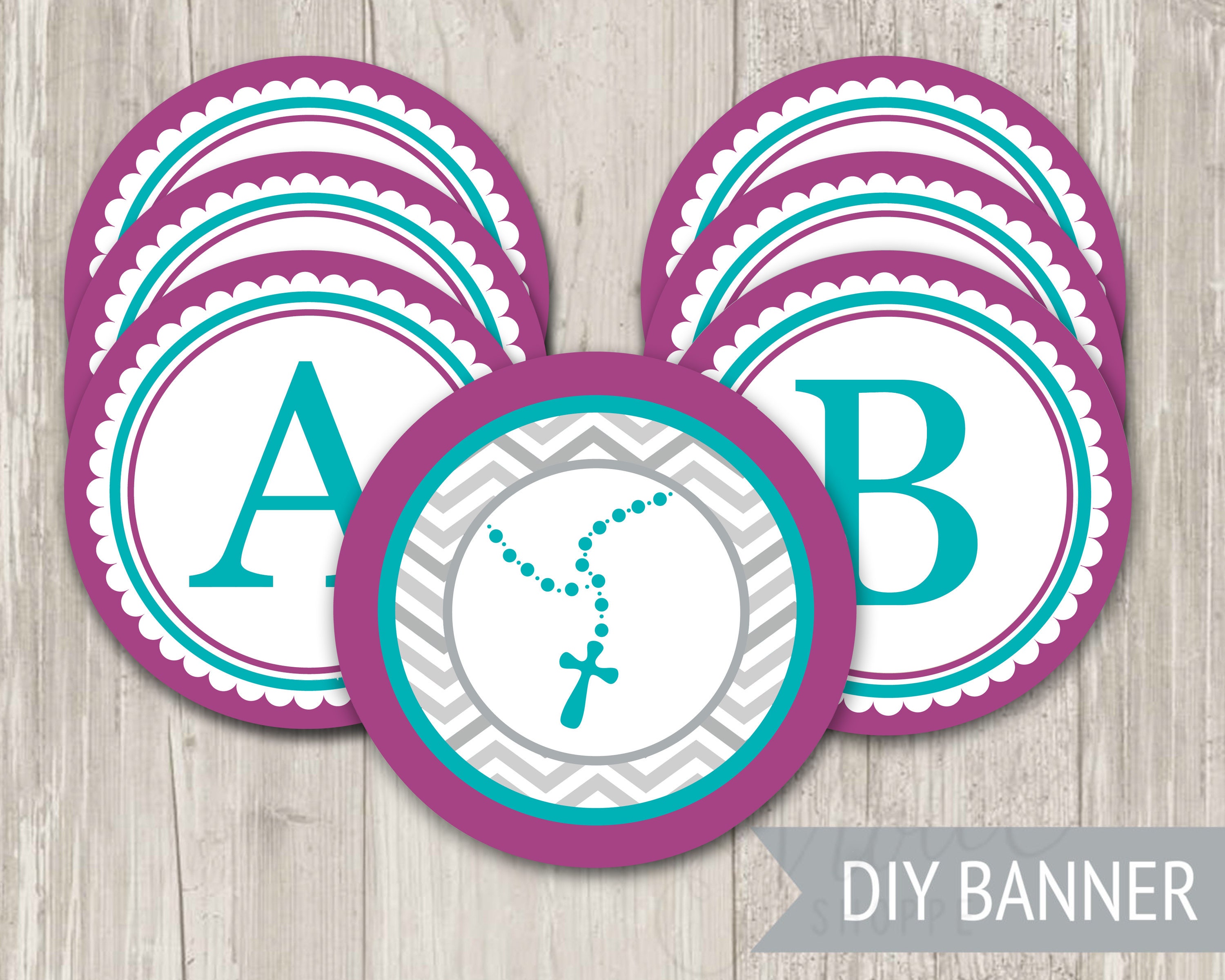 DIY Baptism Banner Printable