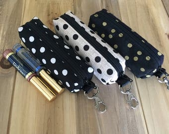 lip gloss holder - LipSense holder gift - zipper pouch - tampon holder - lipsense