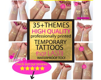 Bachelorette party tattoos, Team Bride© tattoo, bachelorette tattoo, gold heart
