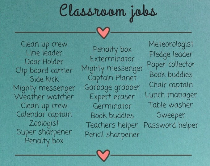 Chore Chart Magnets - Magnetic Chore Charts - Classroom Organization - Teacher Gift - Student Chores - Classroom Organization