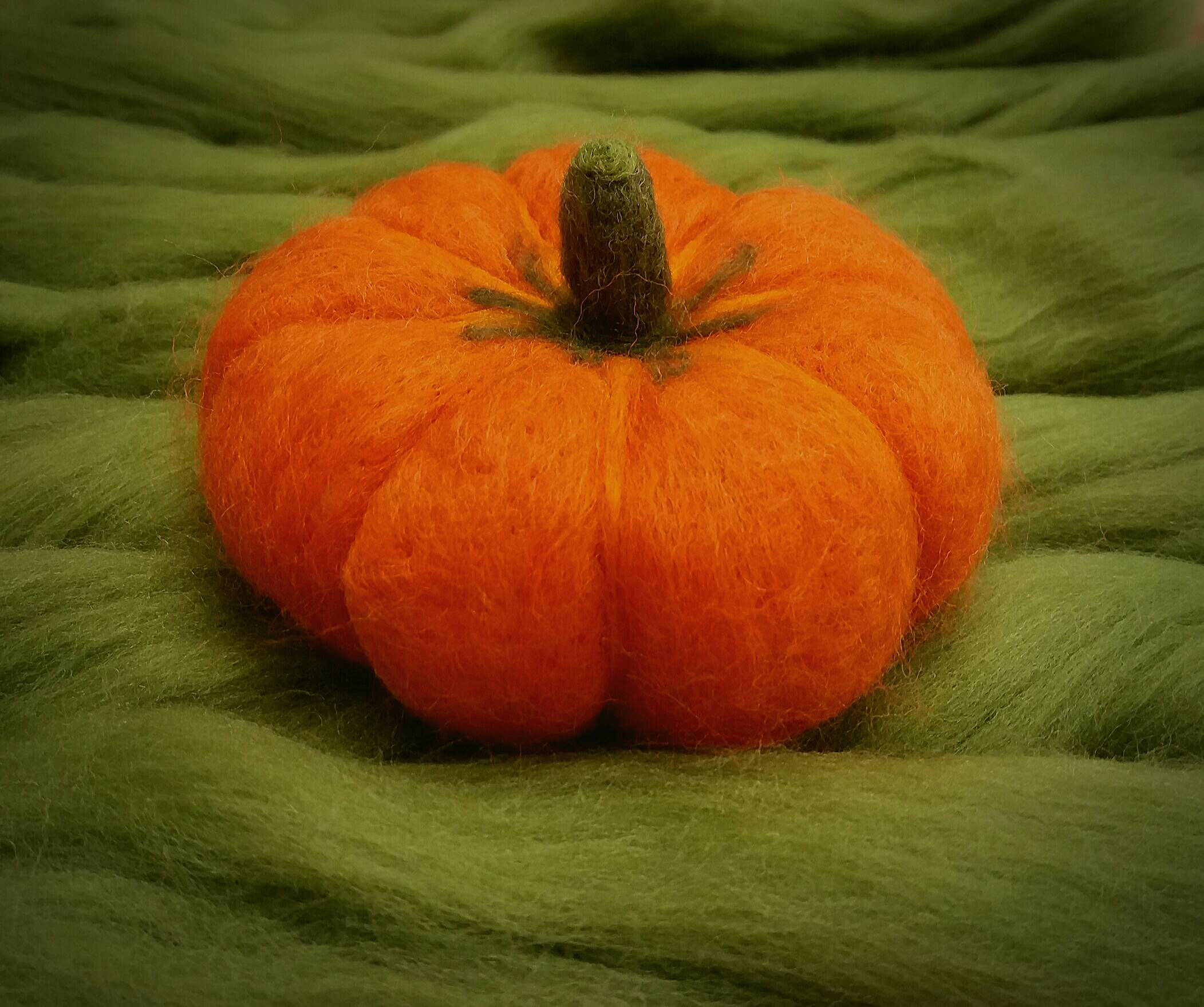 Needle felted Pumpkin.