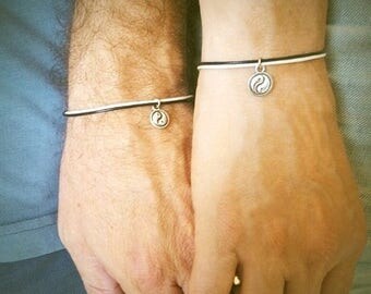 Vacation-Sale- Yin and Yang, Love Couple Bracelet, His and Hers, minimalist, couples bracelets, Couples Jewelry, Couple Gifts, Friendship Br