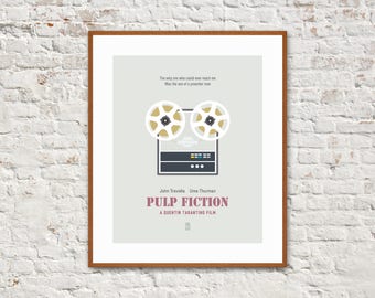 PULP FICTION - Minimalist Posters, Pulp Fiction Poster, Quentin Tarantino, Reservoir Dogs, Kill Bill, Jackie Brown, Django Poster