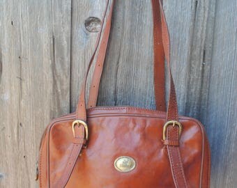 Vintage de Moina burgundy leather shoulder handbag