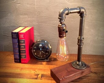 30% OFF SALE Unique Light - Table lamp - Steampunk Light - Industrial Lighting - Vintage Lamp - Edison Lamp - Rustic Lighting - Reading Desk