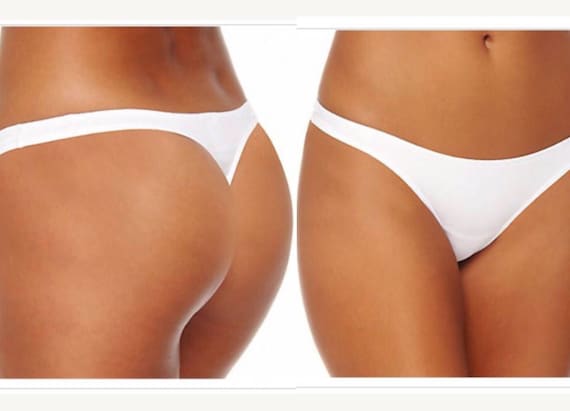 White Cotton Thong Style Panties Finished Very Soft