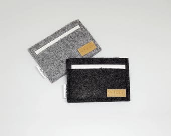 Minimalist Wool felt wallet Business card holder Credit