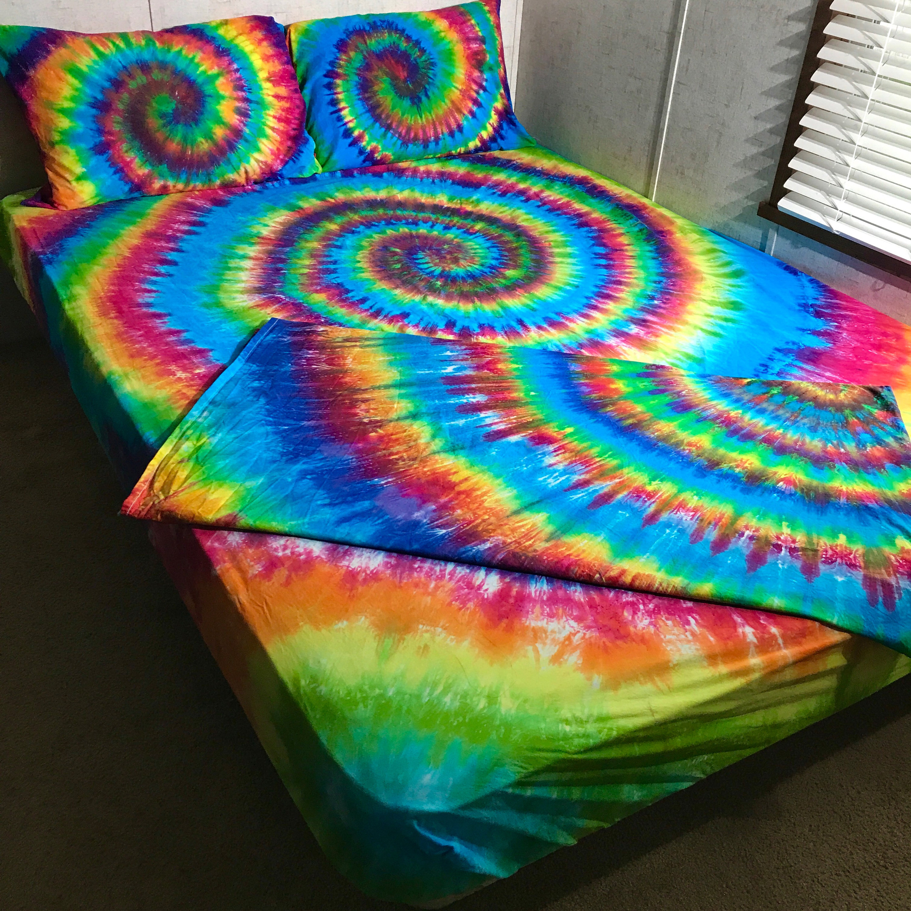 Tie Dye Sheet Set 4 Piece Tie Dye Sheet Set Custom Made