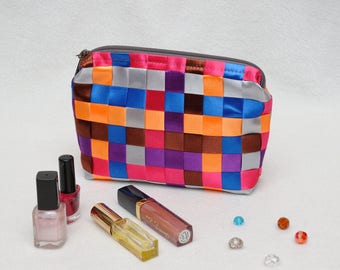 Gift for women gift|for|her Makeup bag make up organizer Cosmetic bag Womens Gift ideas Travel Tote Rainbow bag Cosmetic case Cosmetic pouch