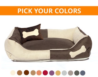 Dog Bed Custom made - choose color to match your interior