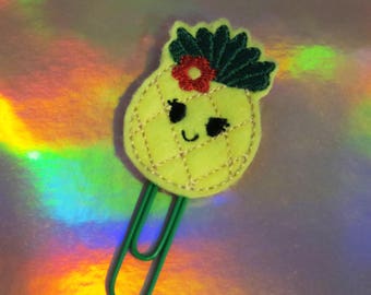 Kawaii Pineapple Felt Planner Clip