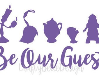 Be Our Guest Disney Decal | Disney Decal | Beauty and the Beast Decal | Beauty and the Beast | Disney Car Decal | Disney Laptop Decal