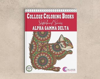 Alpha Gamma Delta AGD Coloring Book | Sorority Recruitment Bid Day Reveal | Big Little Gift | Study Break | Back to School | Greek Licensed