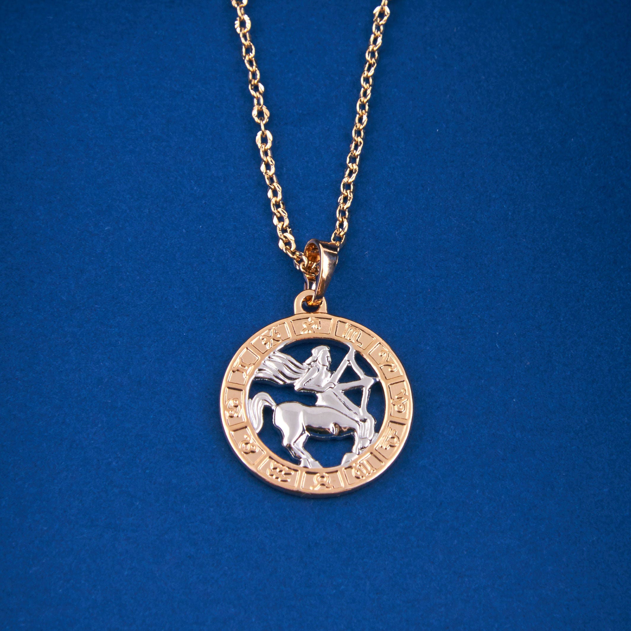 Sagittarius Necklace Gold Zodiac Necklaces Zodiac Sign