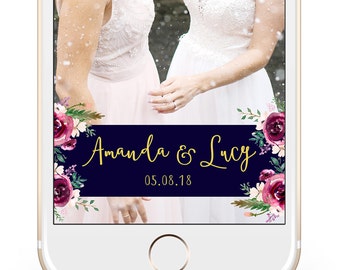 Marsala Wedding Snapchat Geofilter / Navy Wedding Snapchat Geofilter / Custom Snapchat Filter / Personalized Geofilter / Wedding Geofilter