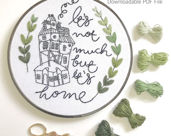 The Burrow Embroidery Pattern June 2017, Harry Potter Art DIY, Downloadable PDF
