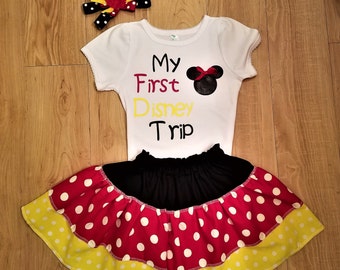 Minnie Mouse Inspired My First Disney Trip, Minnie Disney Trip ,Disney Portrait Set, Minnie Portrait Set, Minnie Mouse First Disney Trip