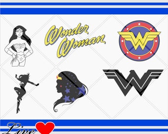Super Hero SVG, wonder woman svg, Wonder Woman SVG Files, super heroes svg, Bundle svg, Vector Cut Files Cricut Designs Silhouette Cameo.