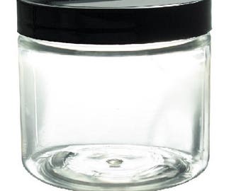 6 Pack 4 oz Clear Plastic Jars