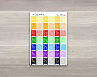 Day Off Planner Stickers || 42 Stickers
