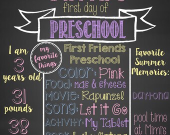 First Day Of School, First Day Chalkboard