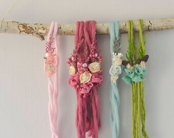 SALE Floral inspired Newborn Photography Prop halo headbands