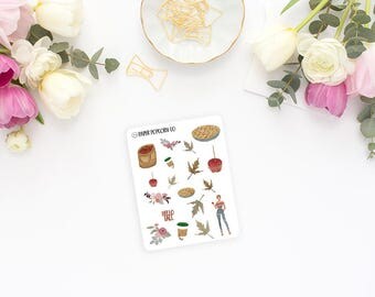 Hello Fall - Mini Deco Sheet - Glossy Planner Stickers